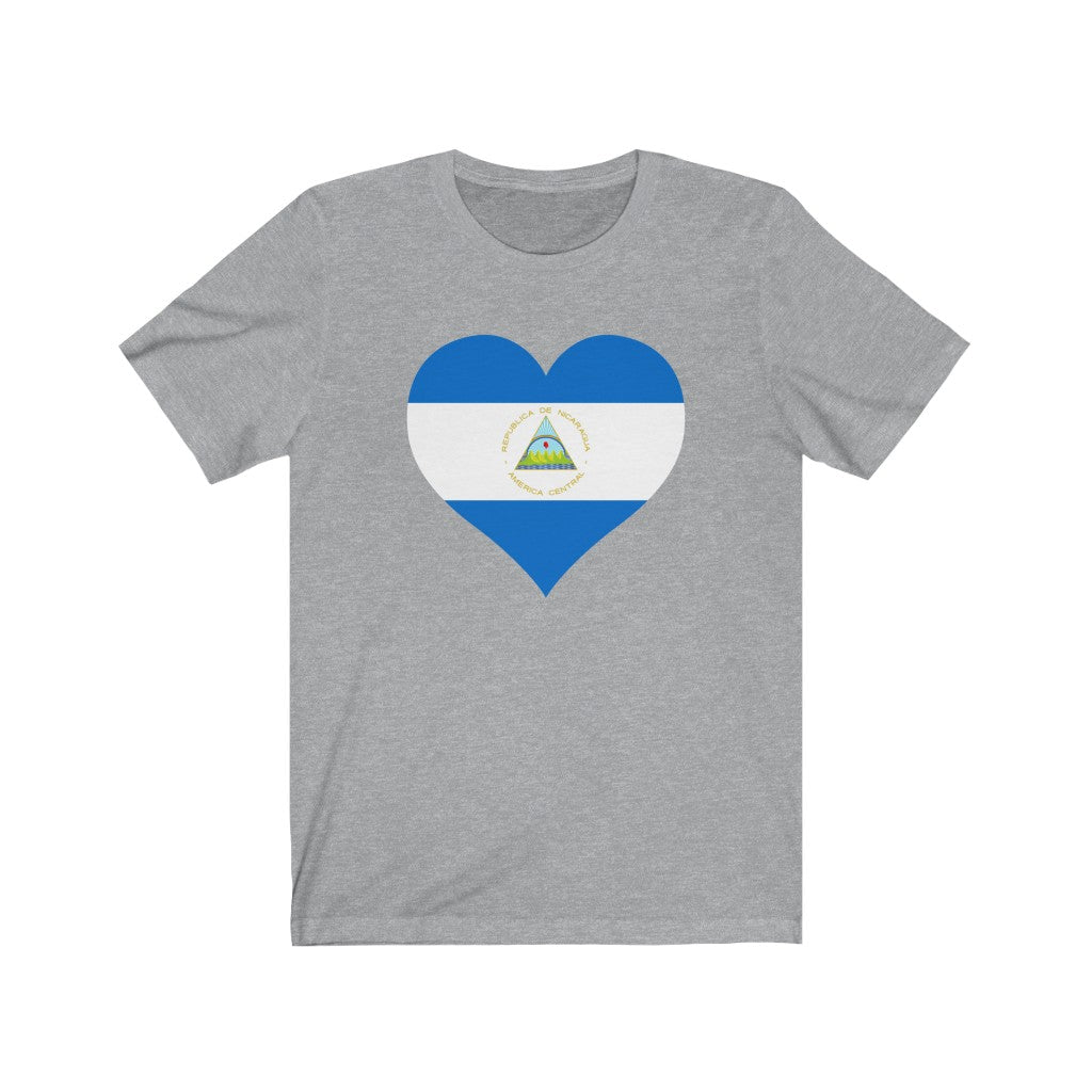 Nicaragua Heart Flag Premium Tee - Unisex