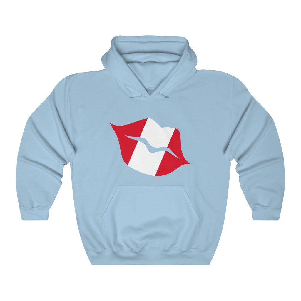 Peru Lips Flag Hoodie Sweatshirt - Unisex