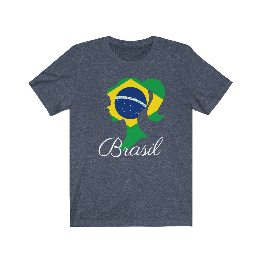Brazil (Brasil) Girl Flag Premium Tee 2 - Unisex