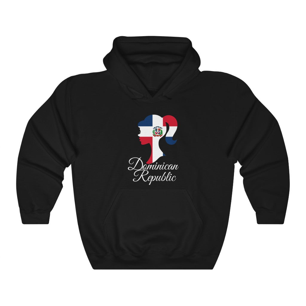 Dominican Republic Girl Flag Hoodie Sweatshirt 2 - Unisex
