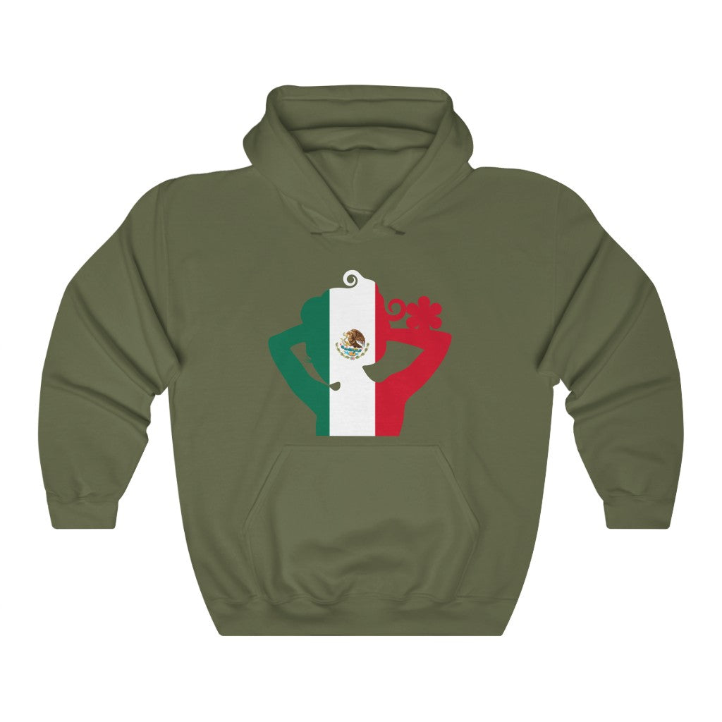 Mexico Lady Flag Hoodie Sweatshirt - Unisex