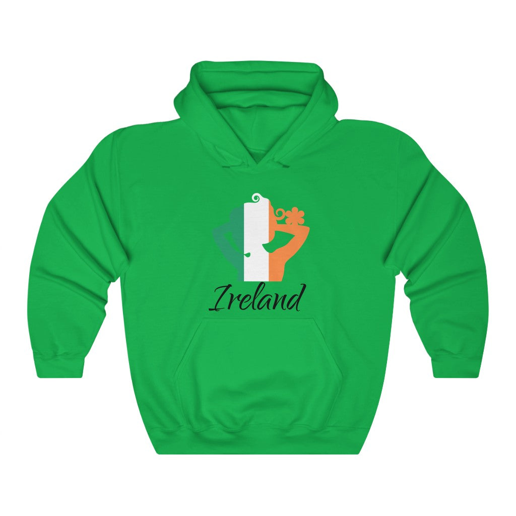 Ireland Lady Flag Hoodie Sweatshirt 1 - Unisex