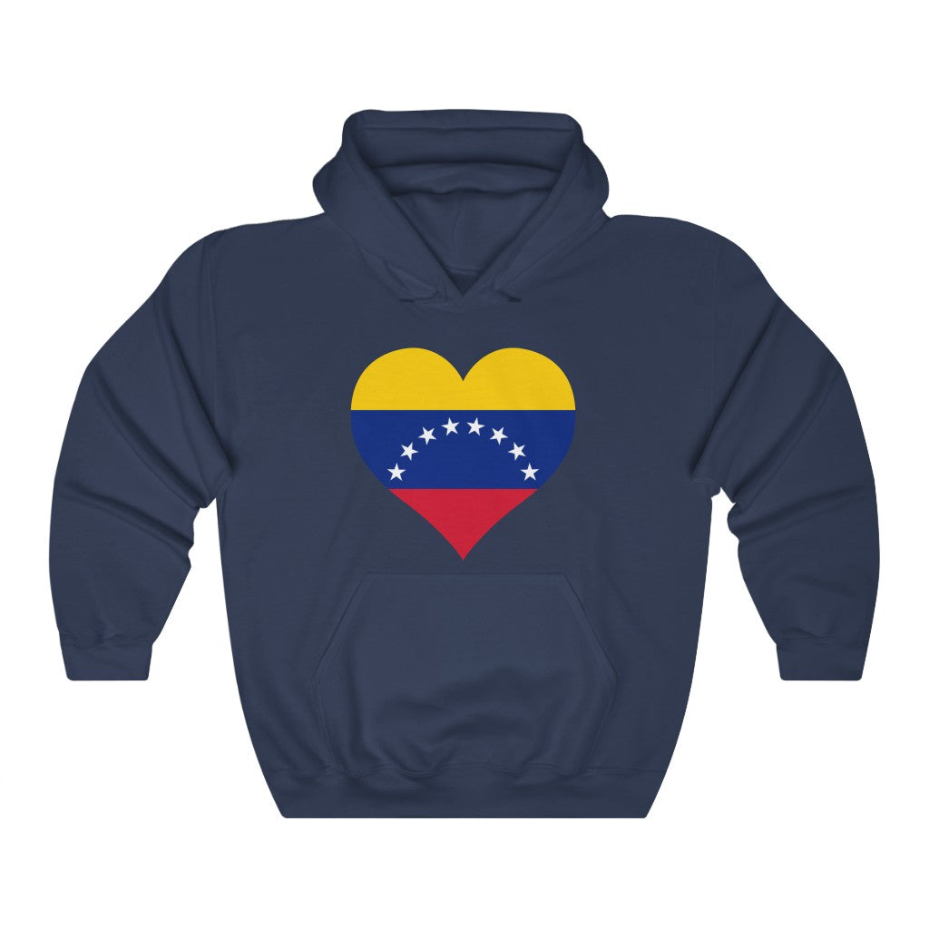 Venezuela Heart Flag Hoodie Sweatshirt - Unisex