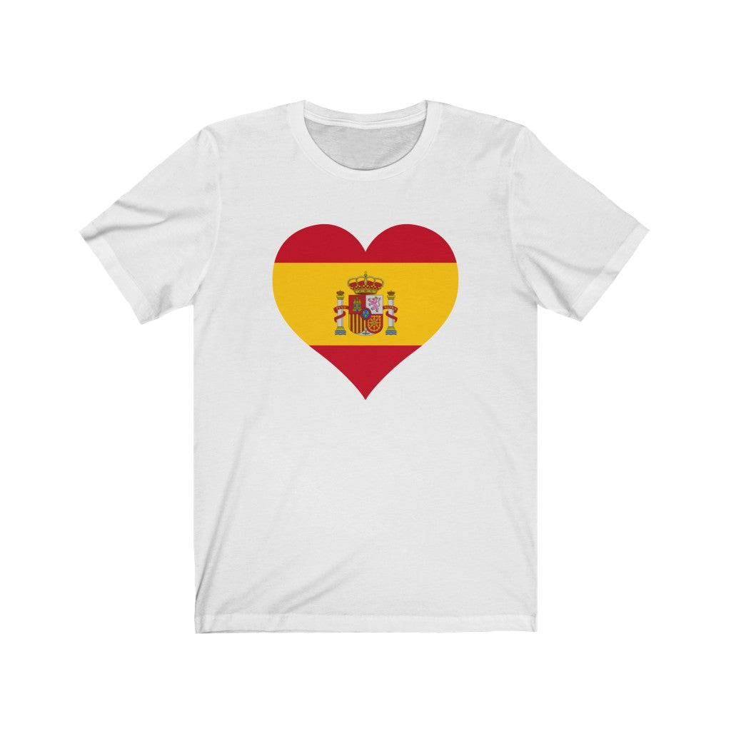 Spain Heart Flag Premium Tee - Unisex