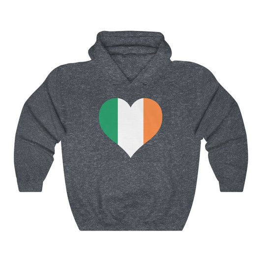 Ireland Heart Flag Hoodie Sweatshirt - Unisex