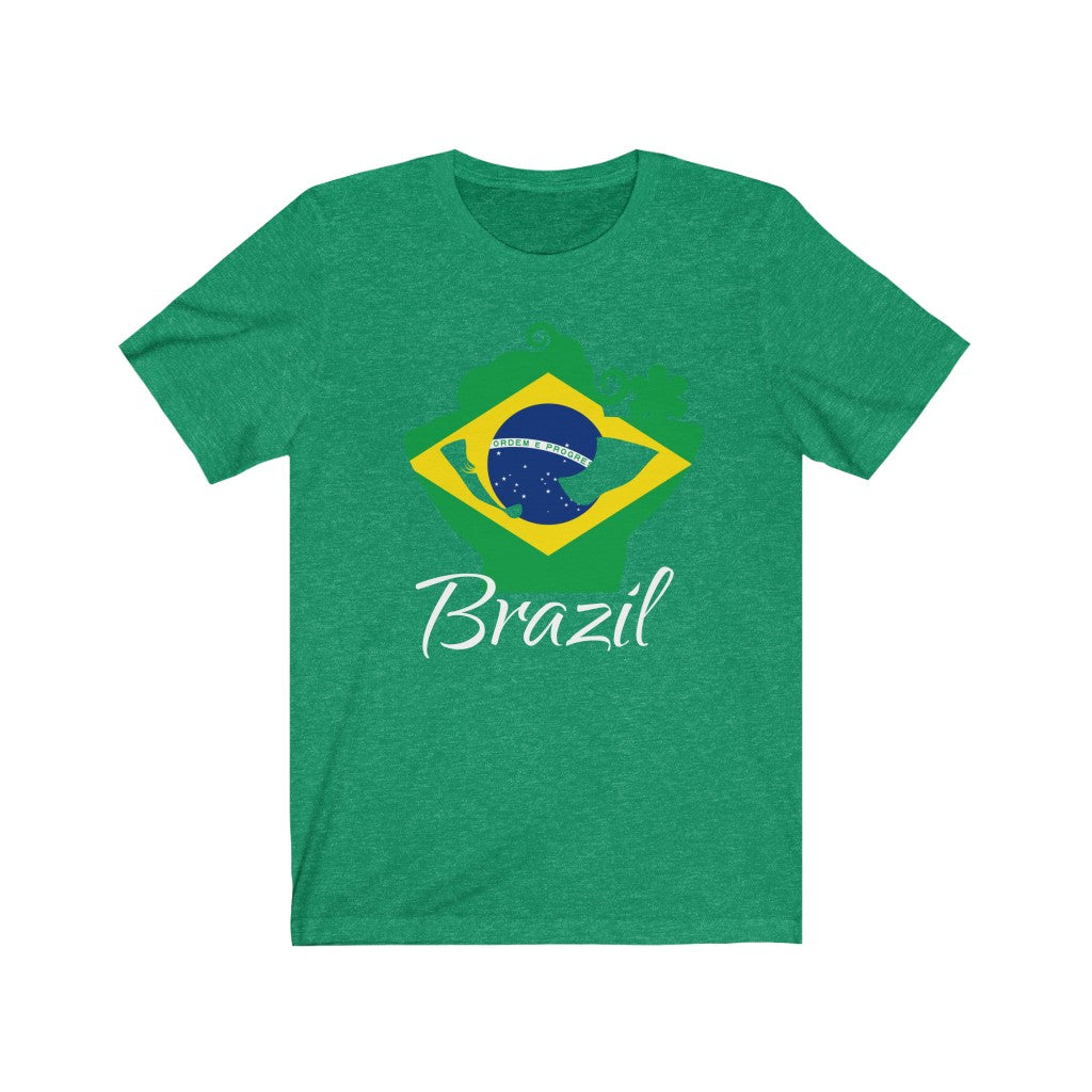 Brazil Lady Flag Premium Tee 2 - Unisex