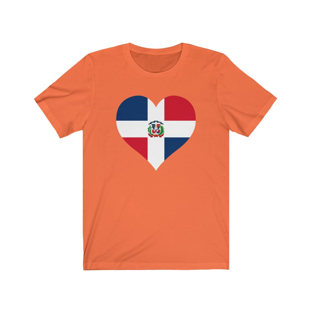 Dominican Republic Heart Flag Premium Tee - Unisex