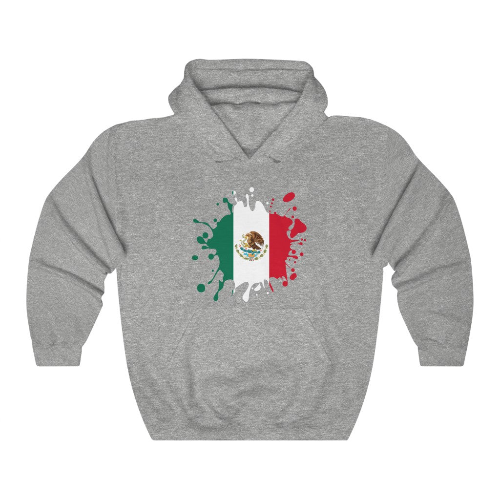 Mexico Splat Flag Hoodie Sweatshirt - Unisex