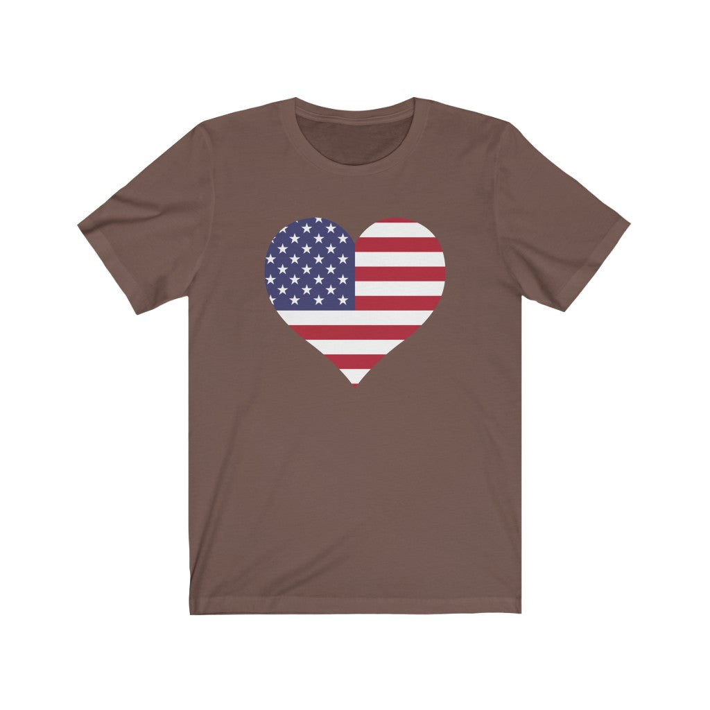 United States of America Heart Flag Premium Tee - Unisex