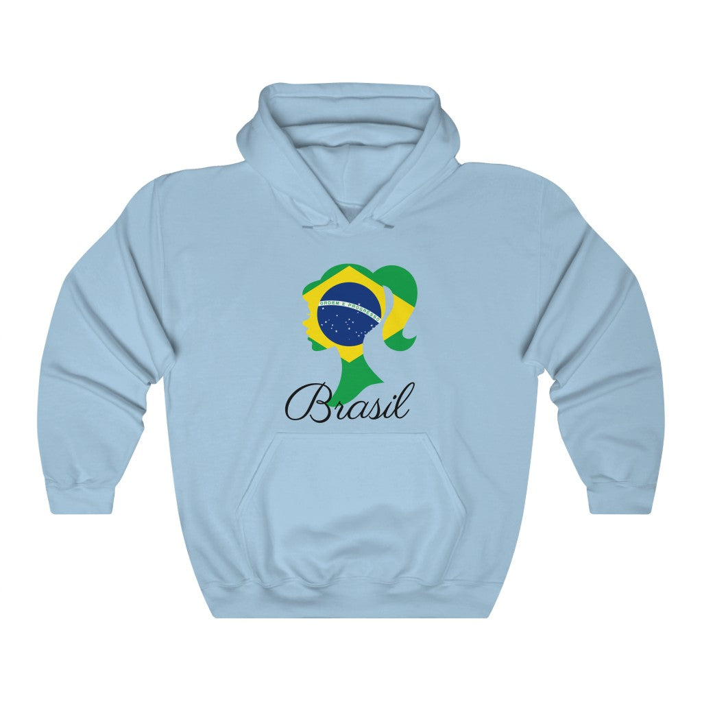 Brazil (Brasil) Girl Flag Hoodie Sweatshirt 1 - Unisex