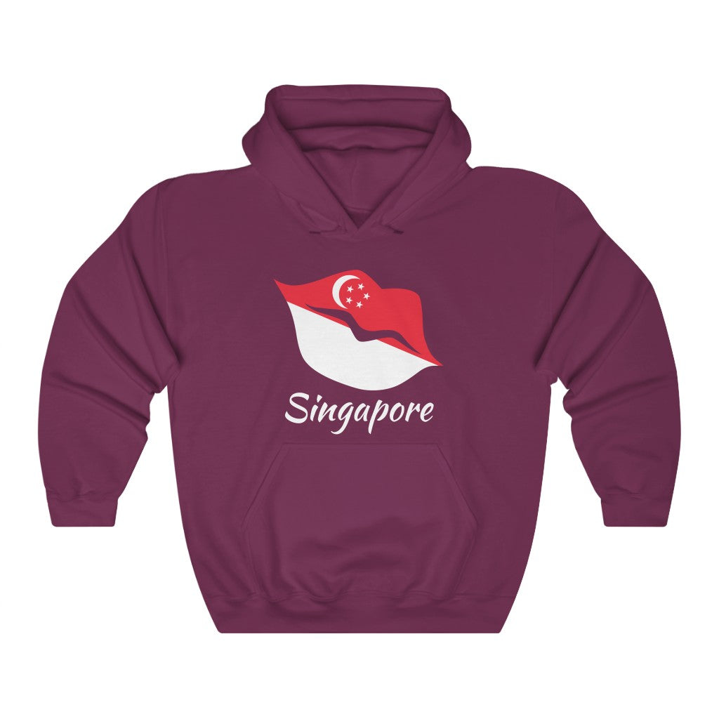 Singapore Lips Flag Hoodie Sweatshirt 2 - Unisex
