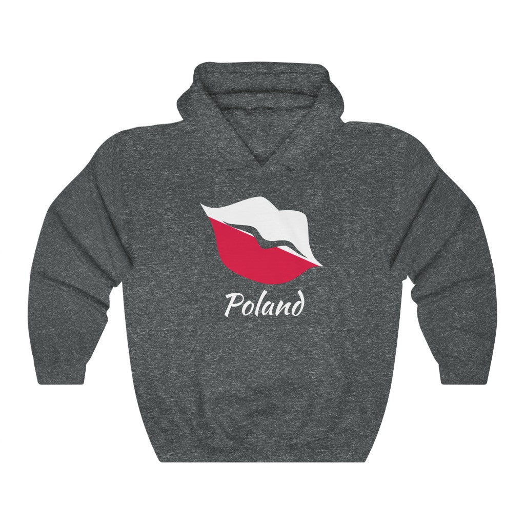 Poland Lips Flag Hoodie Sweatshirt 2 - Unisex