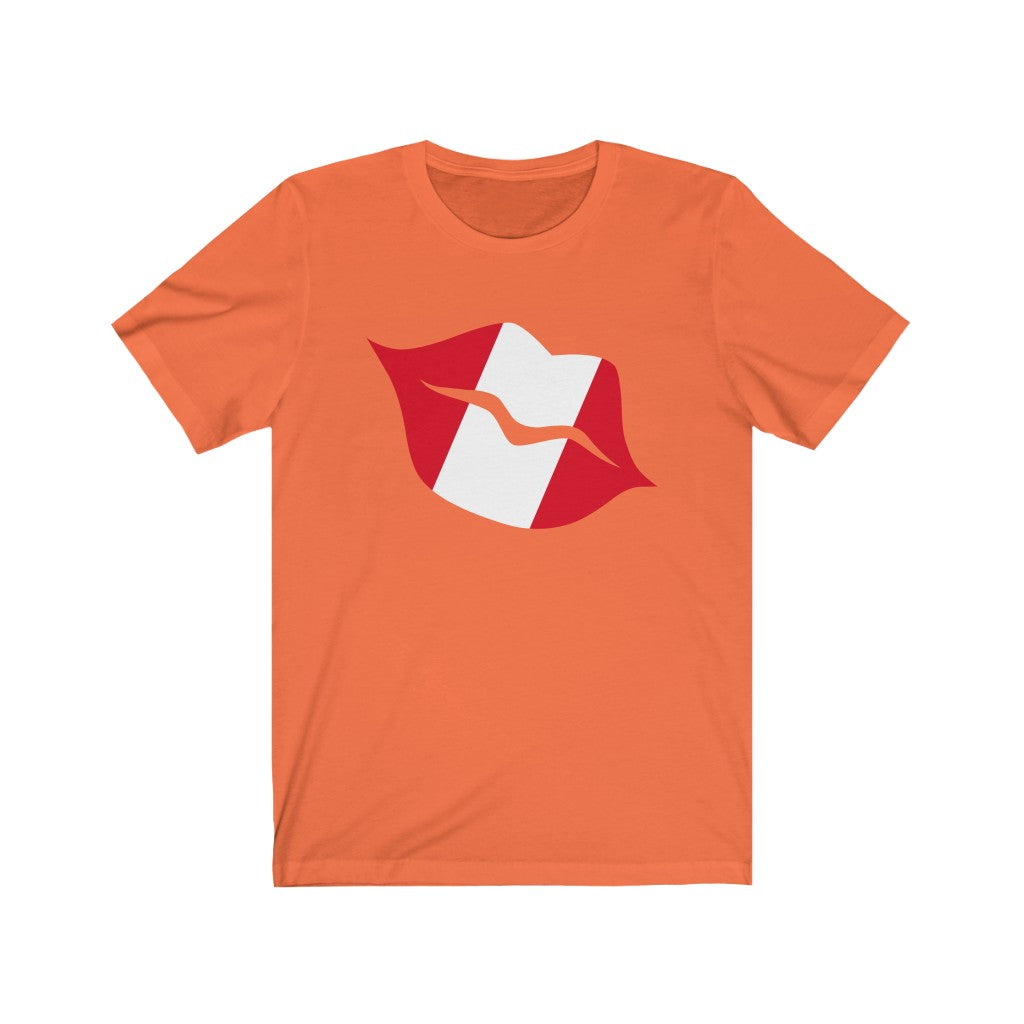 Peru Lips Flag Premium Tee - Unisex