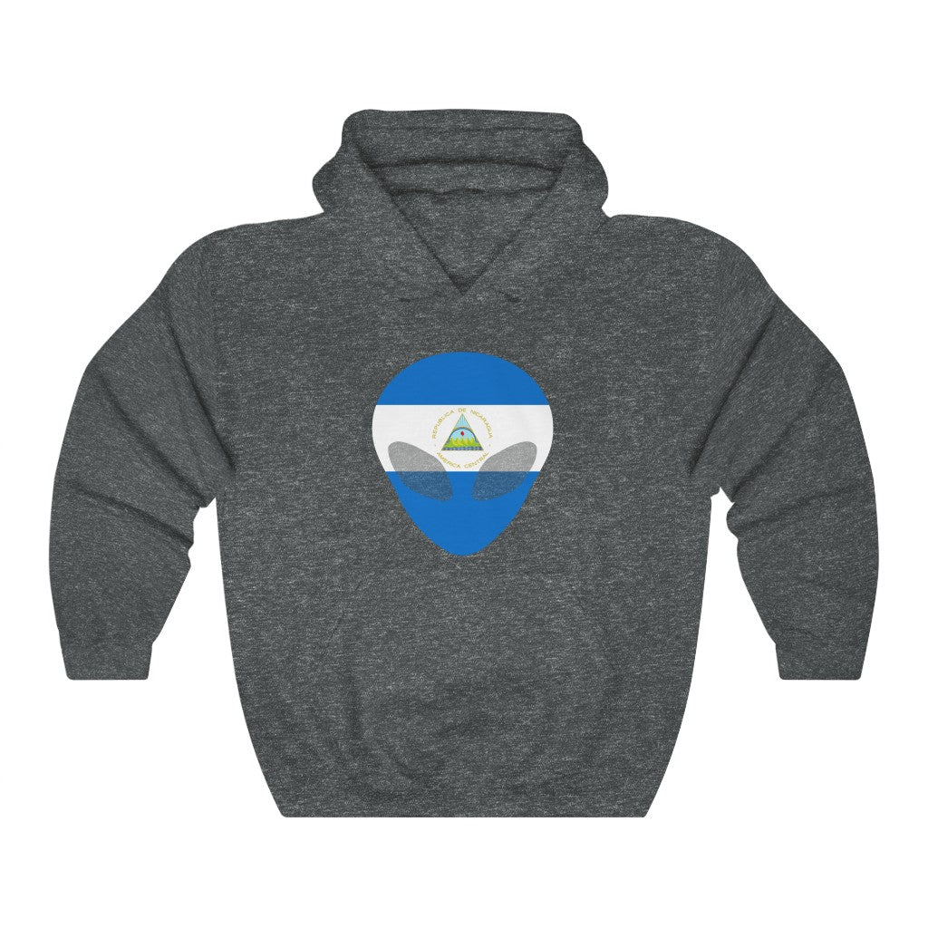 Nicaragua Alien Flag Hoodie Sweatshirt - Unisex
