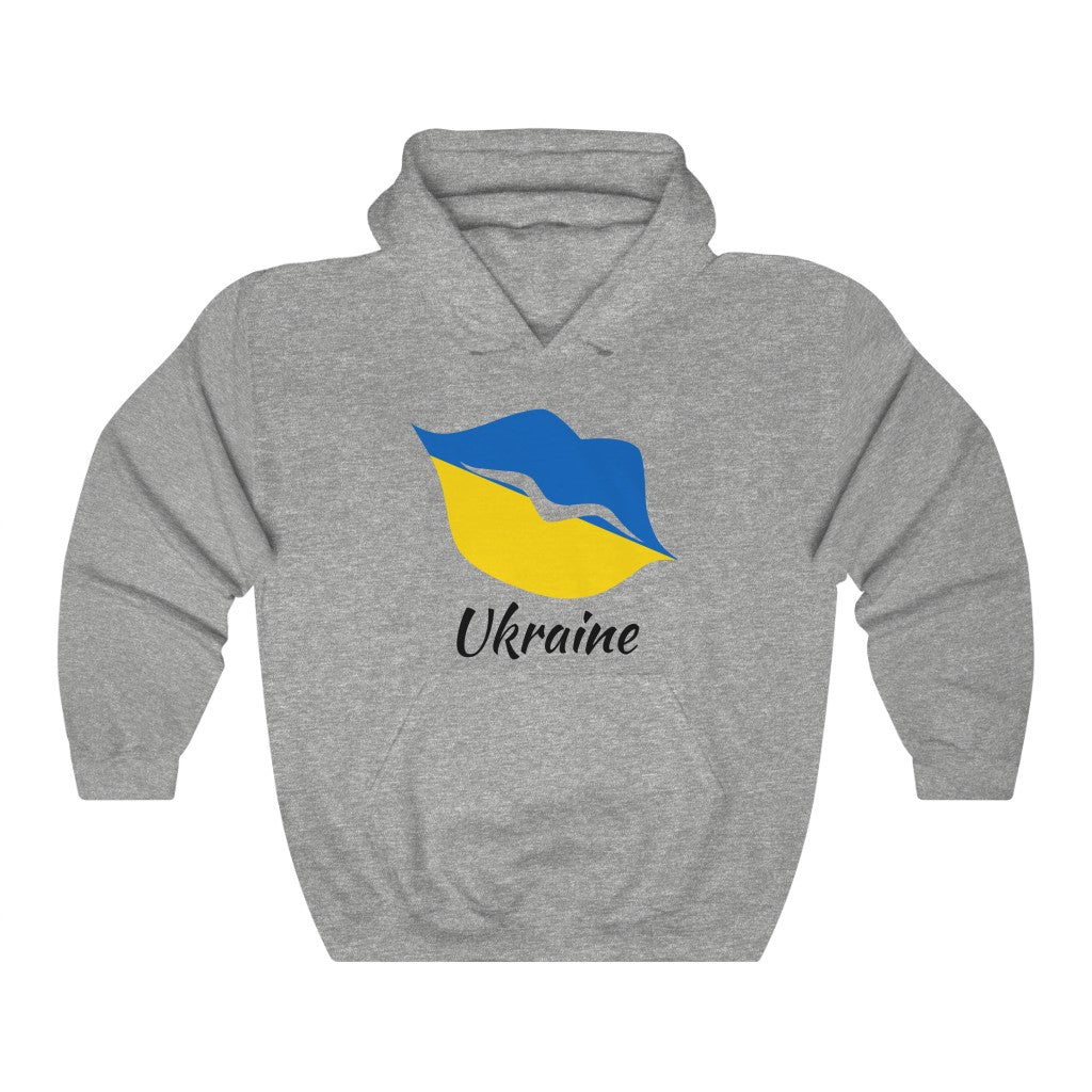 Ukraine Lips Flag Hoodie Sweatshirt 1 - Unisex