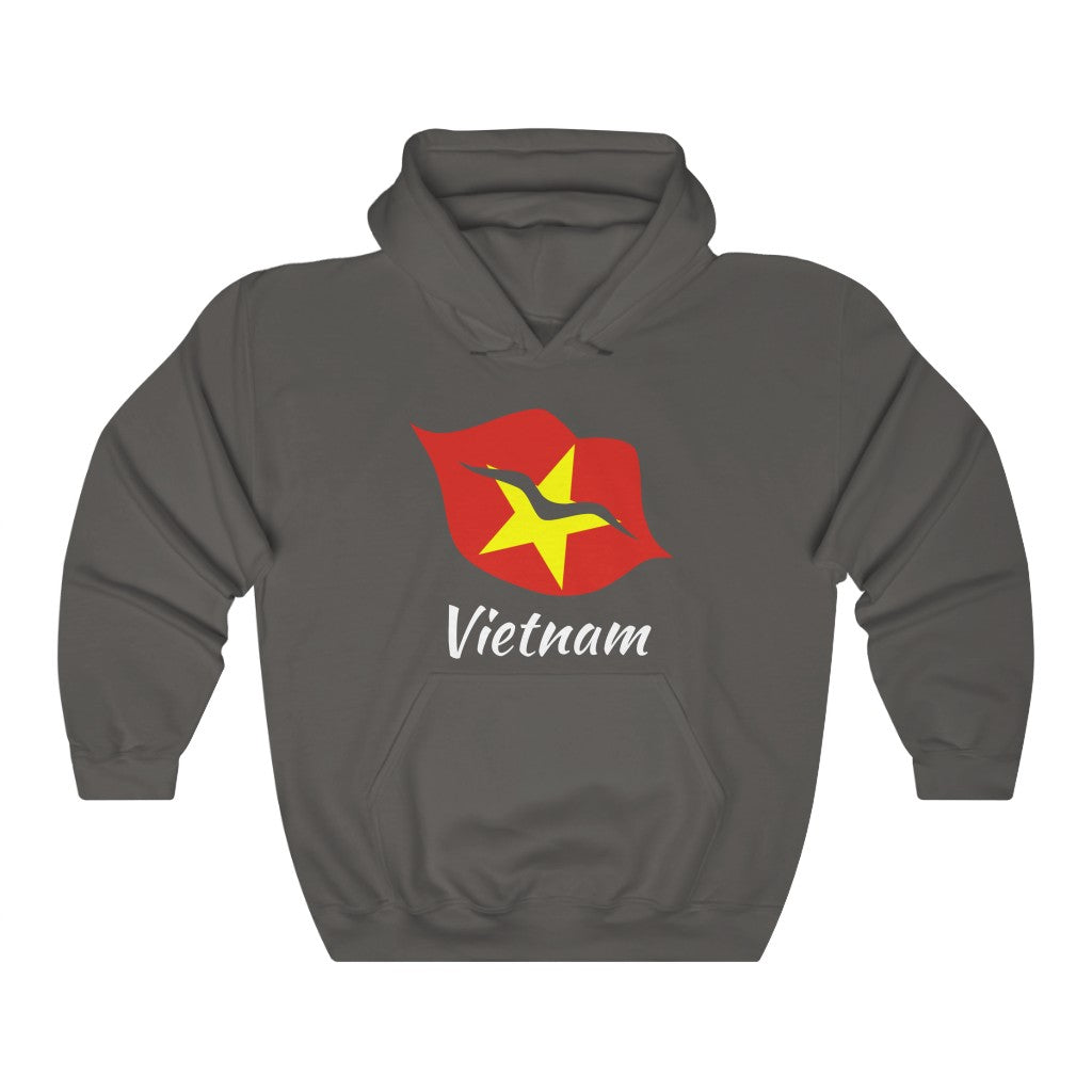 Vietnam Lips Flag Hoodie Sweatshirt 2 - Unisex