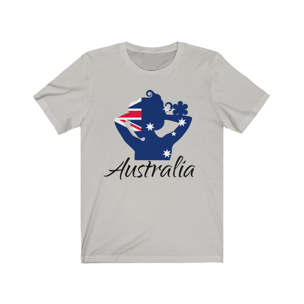 Australia Lady Flag Premium Tee 1 - Unisex