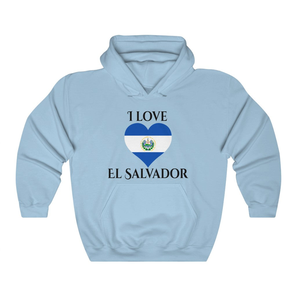 El Salvador Heart Flag Hoodie Sweatshirt 1 - Unisex
