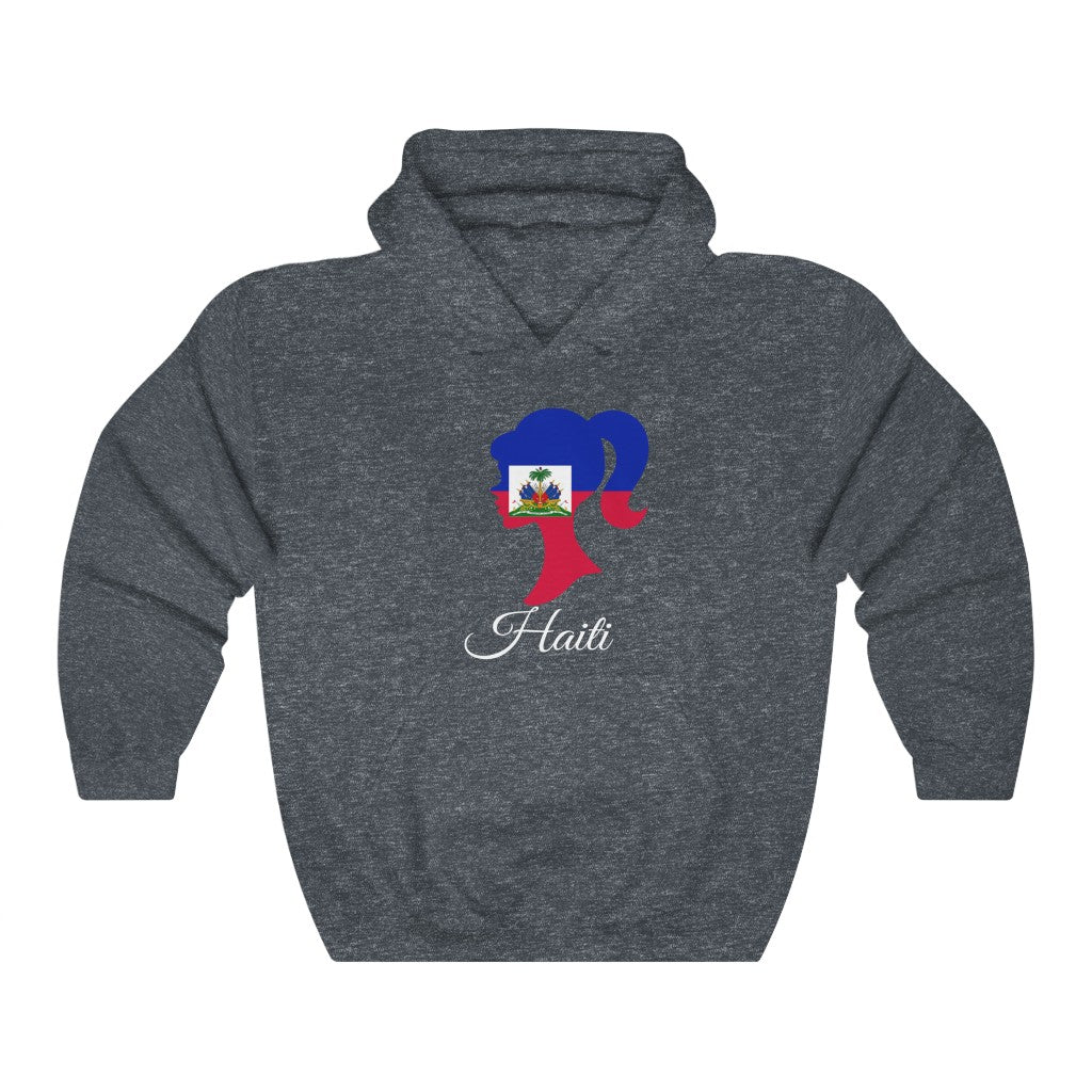 Haiti Girl Flag Hoodie Sweatshirt 2 - Unisex