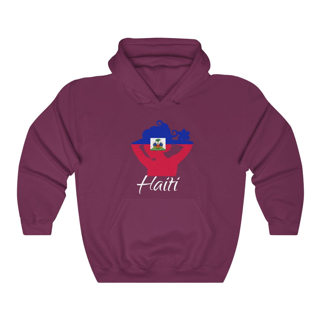 Haiti Lady Flag Hoodie Sweatshirt 2 - Unisex