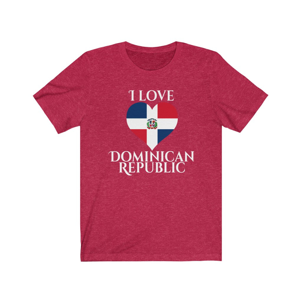 Dominican Republic Heart Flag Premium Tee 2 - Unisex