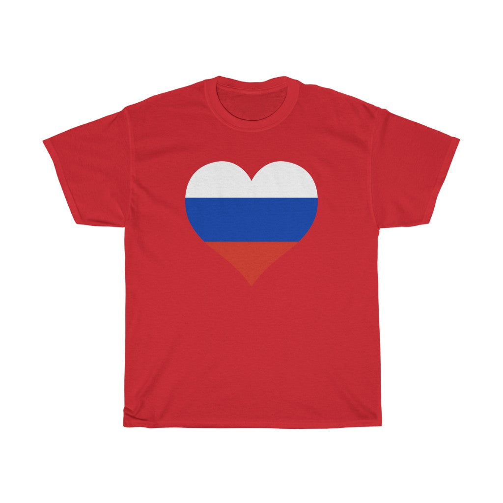 Russia Heart Flag Standard Tee - Unisex