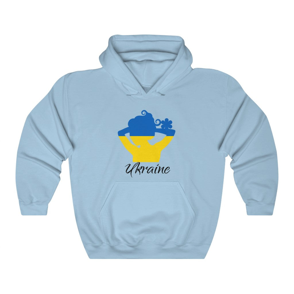 Ukraine Lady Flag Hoodie Sweatshirt 1 - Unisex