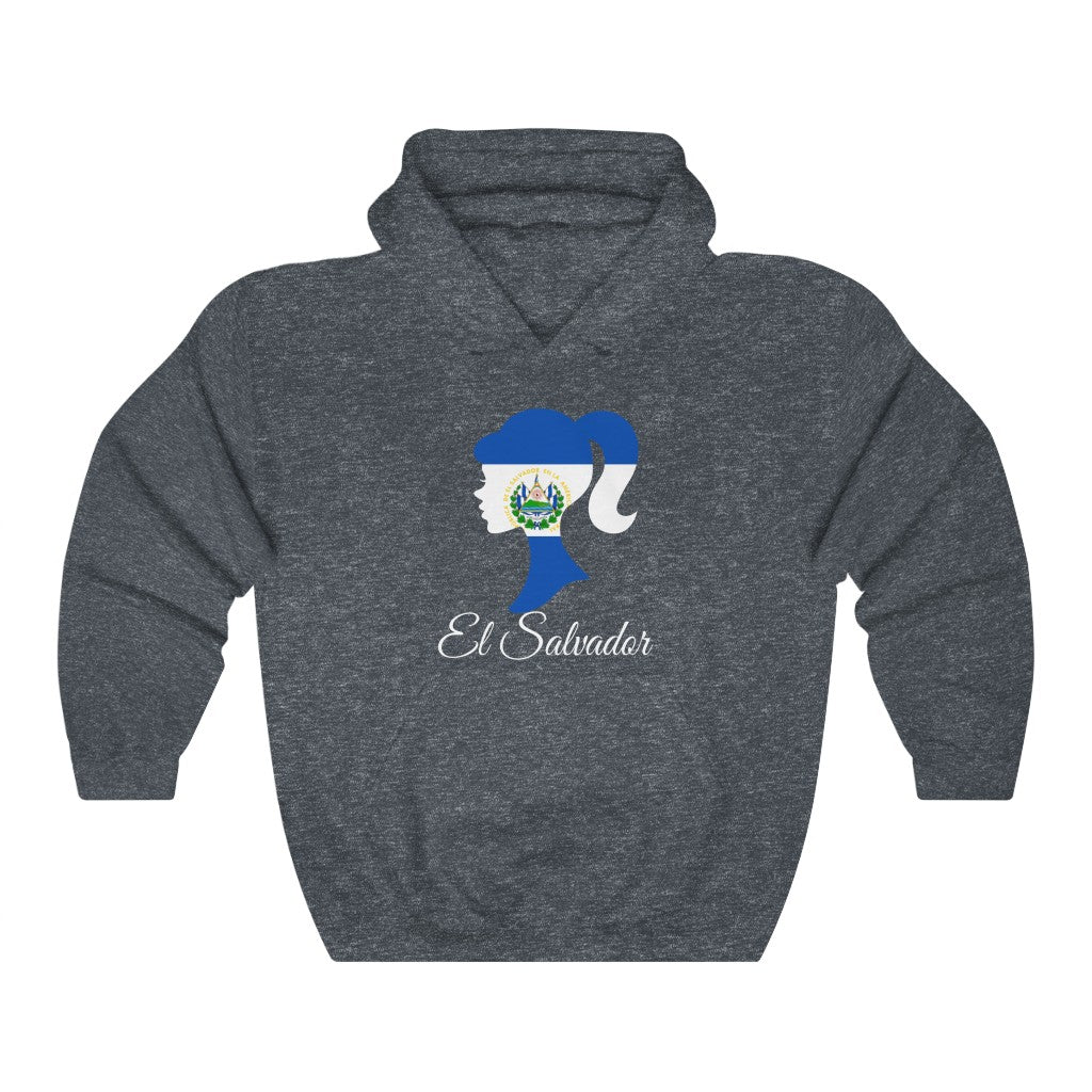 El Salvador Girl Flag Hoodie Sweatshirt 2 - Unisex