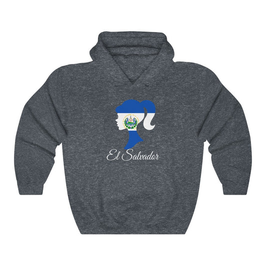 El Salvador Girl Flag Hoodie Sweatshirt 2 - Unisex