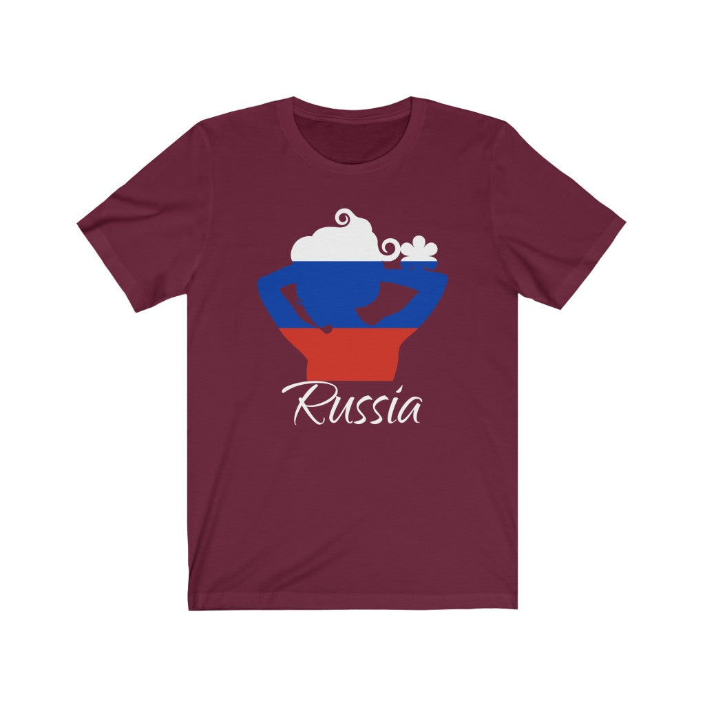 Russia Lady Flag Premium Tee 2 - Unisex