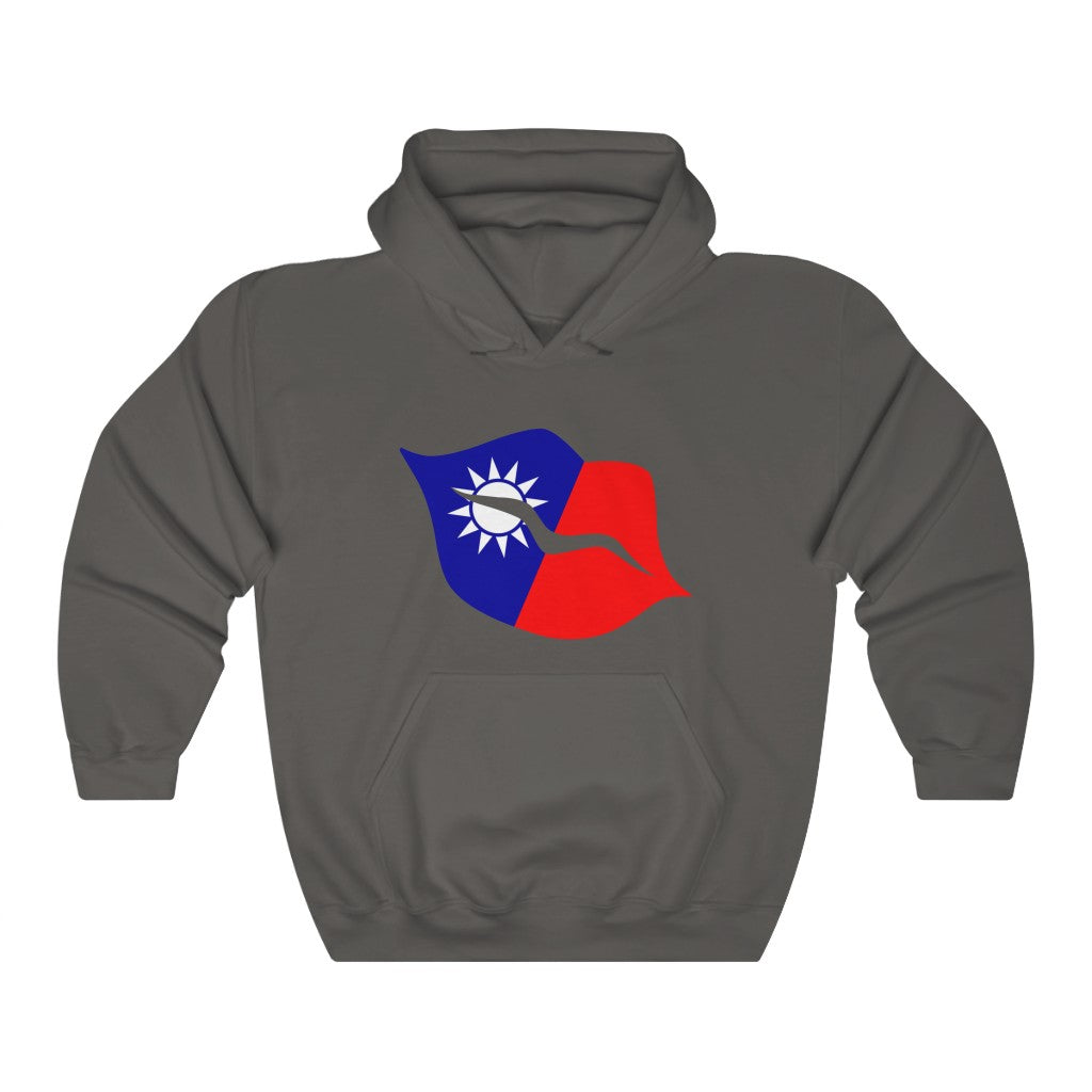 Republic of China - Taiwan Lips Flag Hoodie Sweatshirt - Unisex