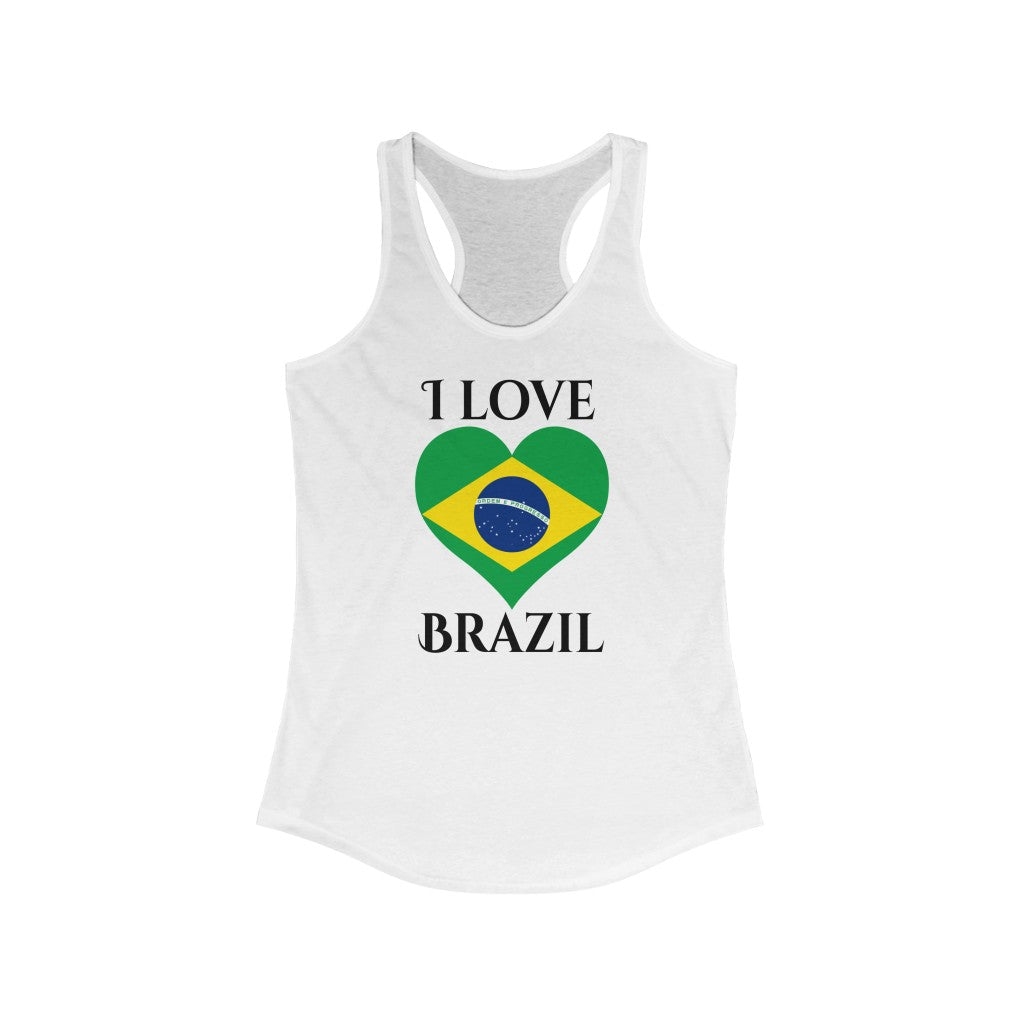 Brazil Heart Flag Tank 1 - Women