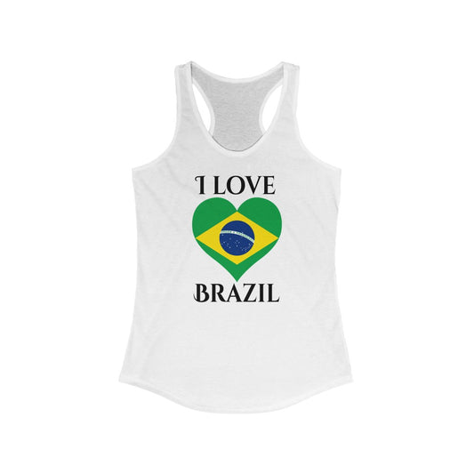 Brazil Heart Flag Tank 1 - Women