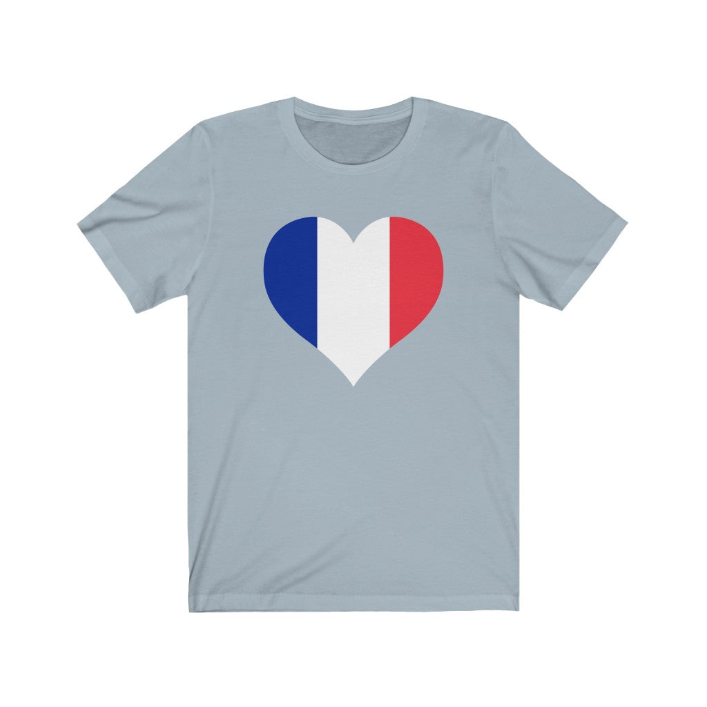France Heart Flag Premium Tee - Unisex