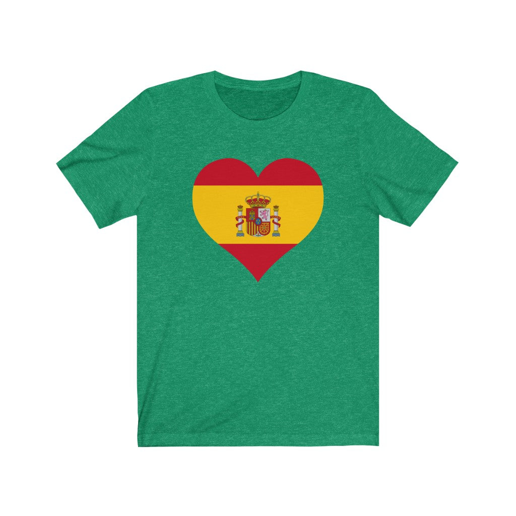 Spain Heart Flag Premium Tee - Unisex