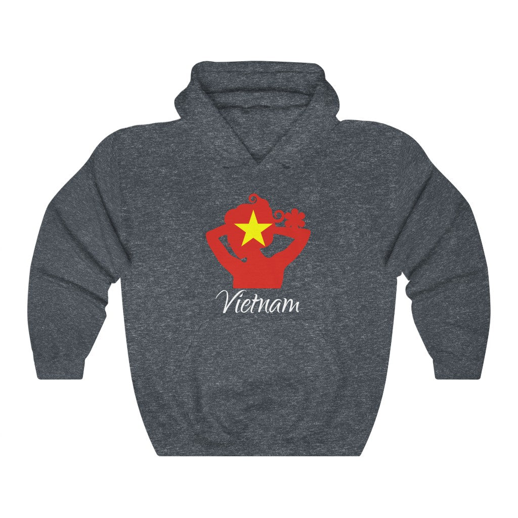 Vietnam Lady Flag Hoodie Sweatshirt 2 - Unisex
