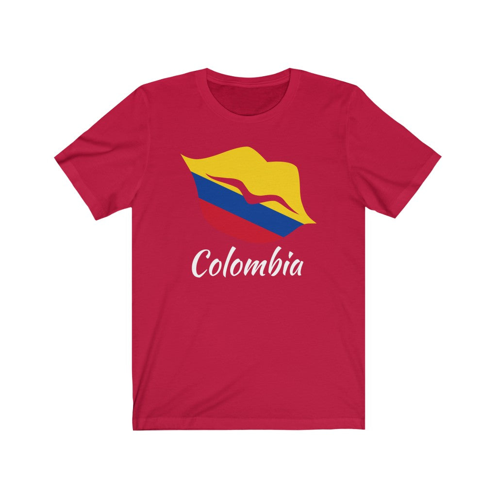 Colombia Lips Flag Premium Tee 2 - Unisex