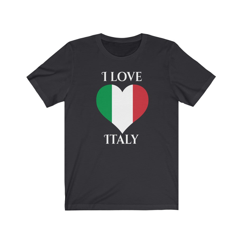Italy Heart Flag Premium Tee 2 - Unisex
