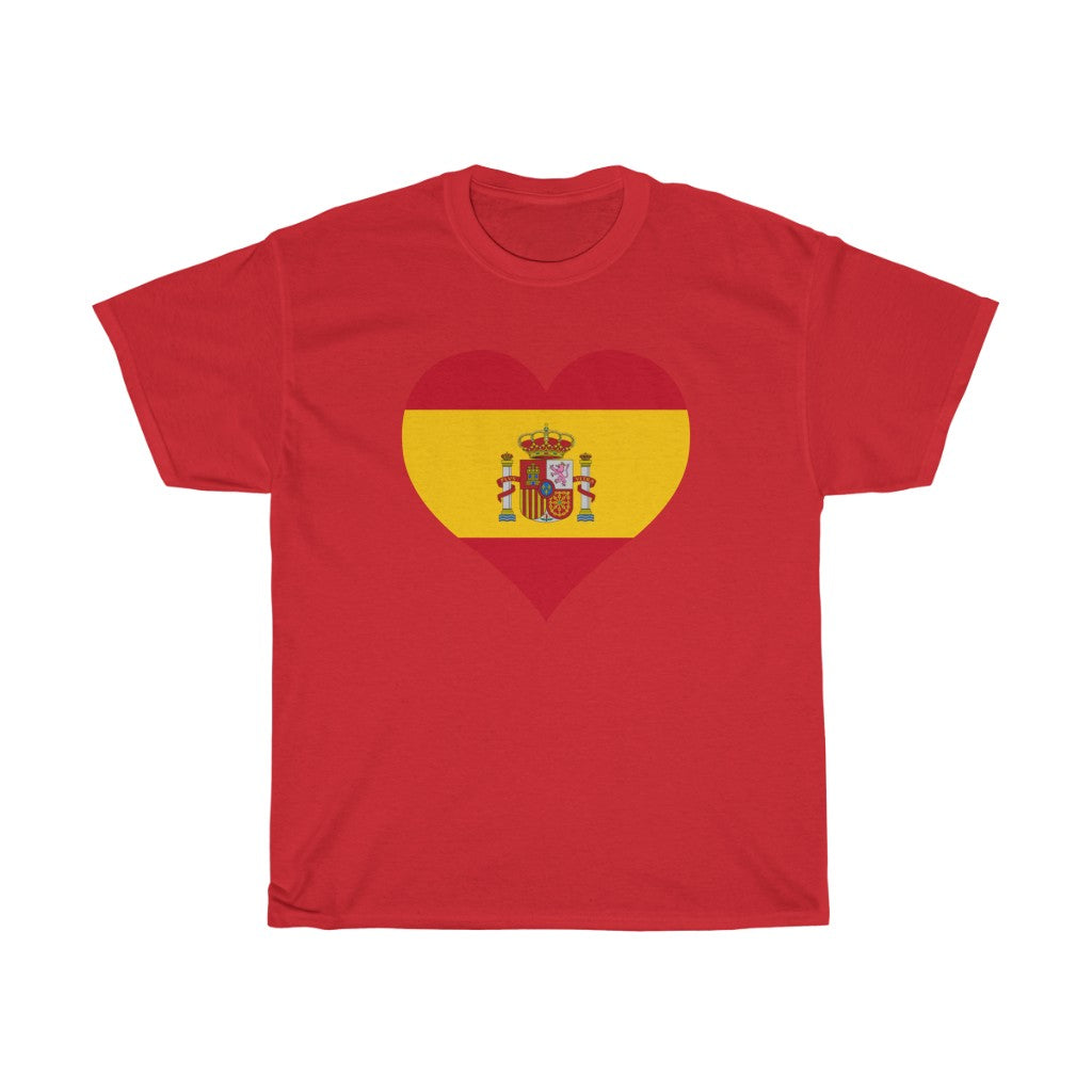 Spain Heart Flag Standard Tee - Unisex