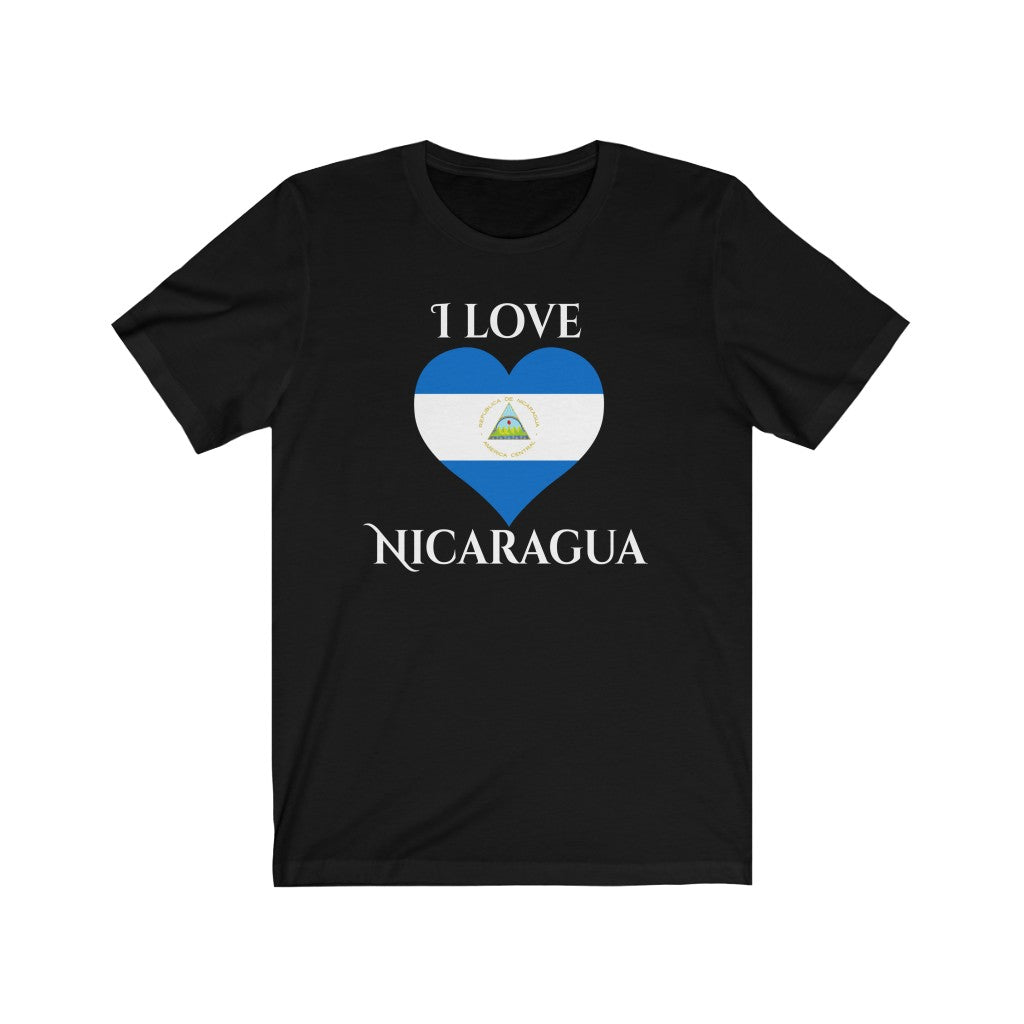 Nicaragua Heart Flag Premium Tee 2 - Unisex