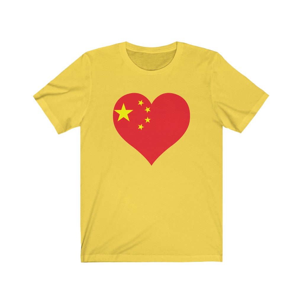 China Heart Flag Premium Tee - Unisex