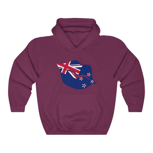 New Zealand Lips Flag Hoodie Sweatshirt - Unisex