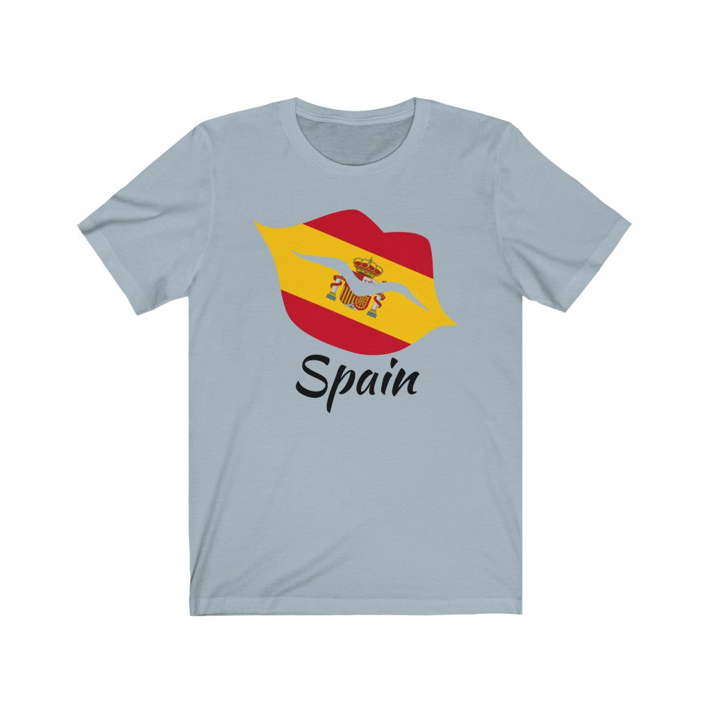 Spain Lips Flag Premium Tee 1 - Unisex