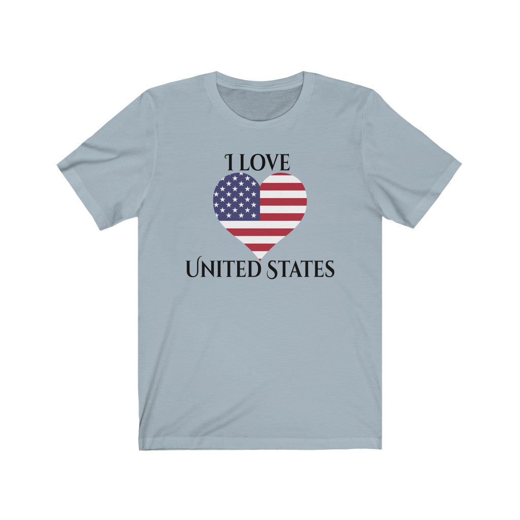 United States of America Heart Flag Premium Tee 1 - Unisex