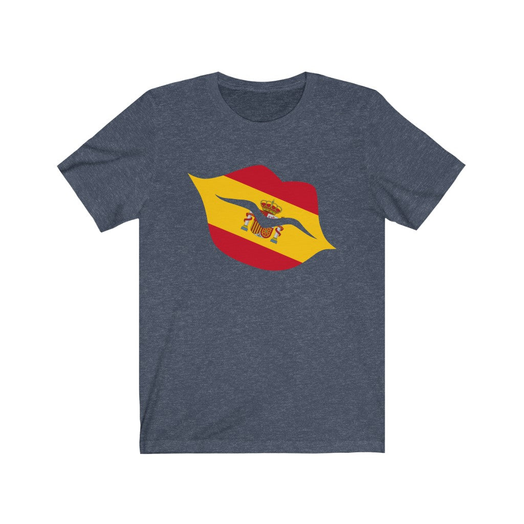 Spain Lips Flag Premium Tee - Unisex