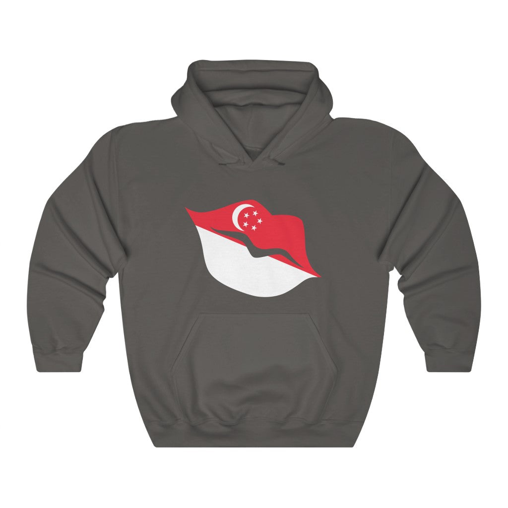 Singapore Lips Flag Hoodie Sweatshirt - Unisex
