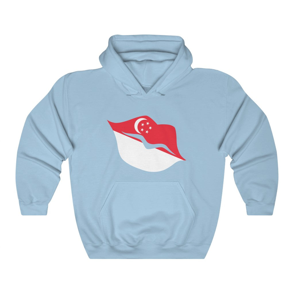 Singapore Lips Flag Hoodie Sweatshirt - Unisex