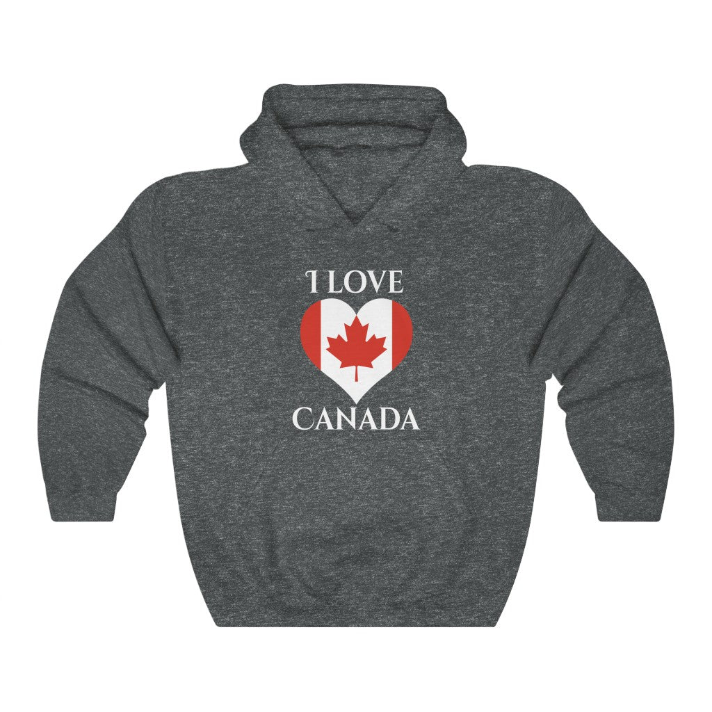 Canada Heart Flag Hoodie Sweatshirt 2 - Unisex
