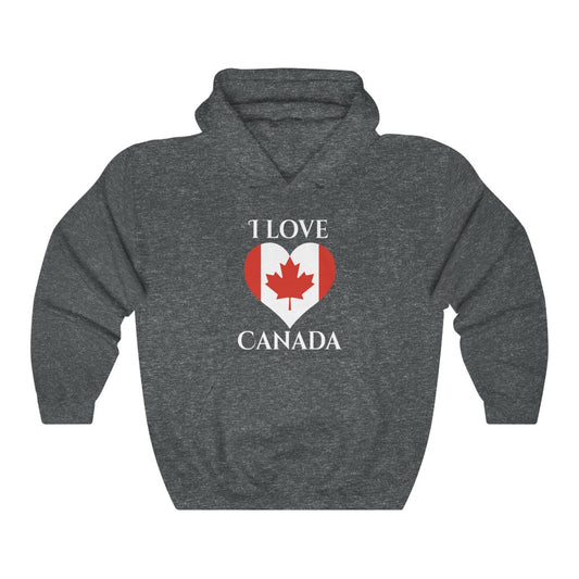 Canada Heart Flag Hoodie Sweatshirt 2 - Unisex