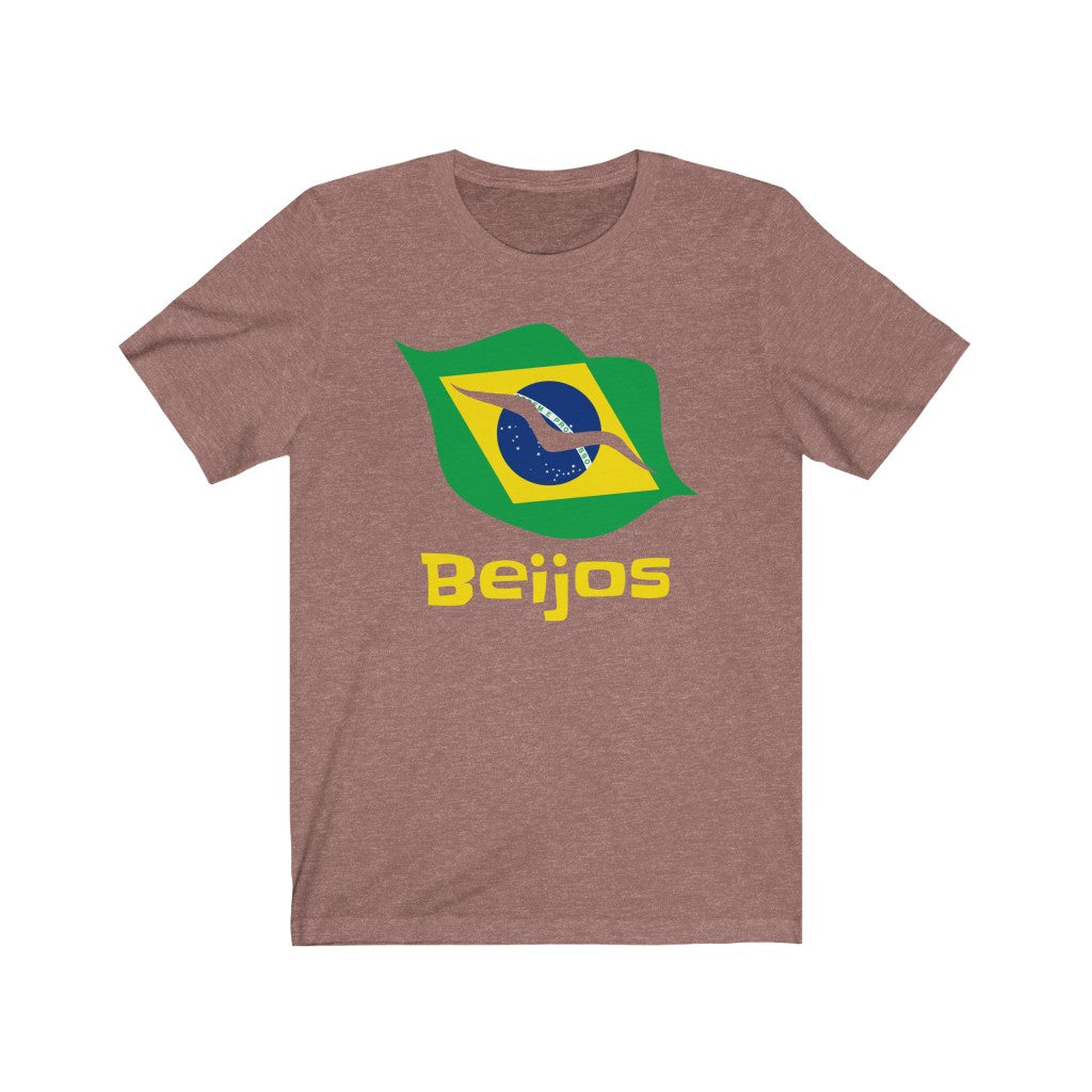 Brazil (Beijos) Lips Flag Premium Tee 1a - Unisex